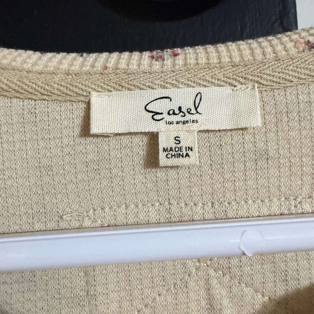 Easel Beige Knit Top - Picture 3 of 4
